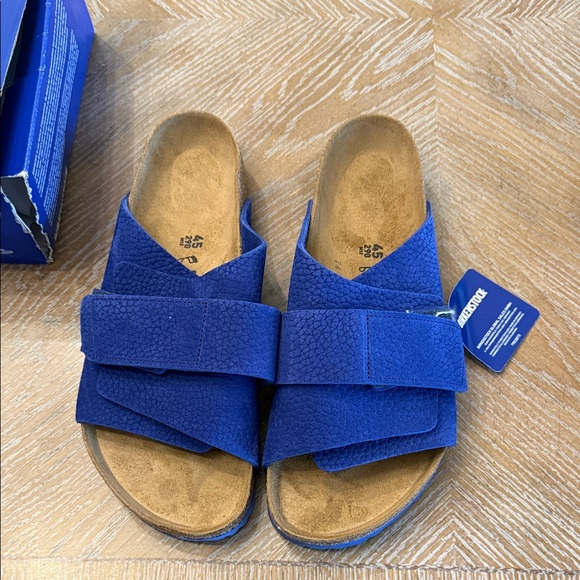 NWT Men’s Kyoto Birkenstock Desert Buck Indigo Blue Leather Sandals - Picture 1 of 10